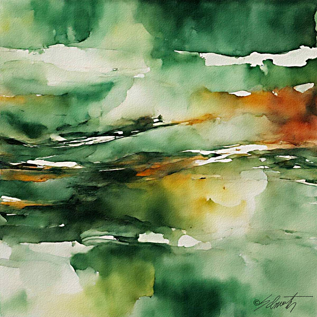 Camo Watercolor 24x24 by Sam Schwartz