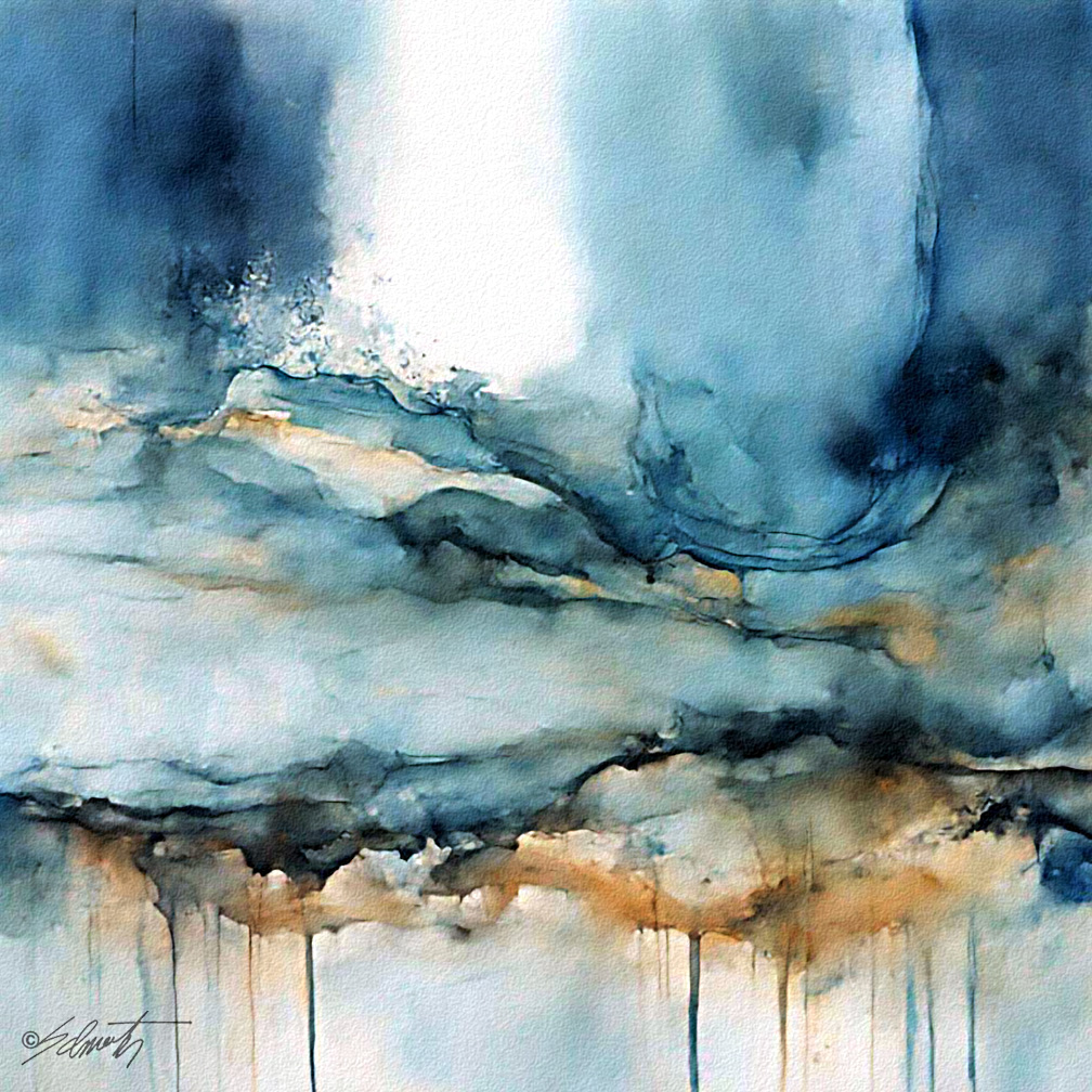Chaos Watercolor 24x24 by Sam Schwartz