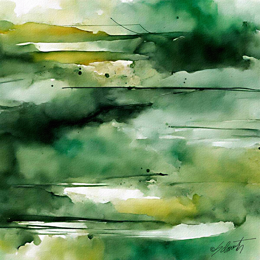 Clouds Watercolor 24x24 by Sam Schwartz