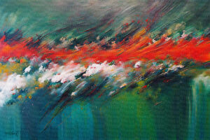 Fire Storm Acrylic 30x20 by Sam Schwartz