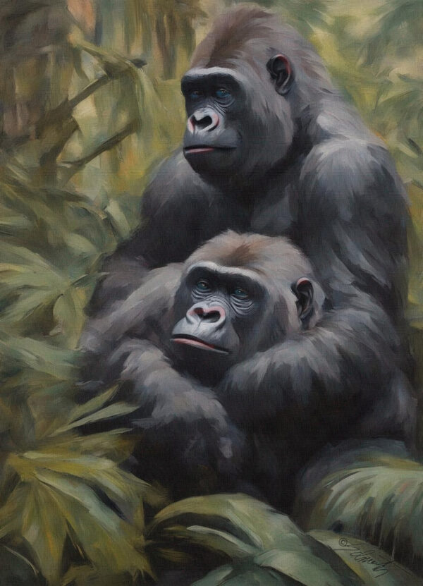 Gorilla Love Acrylic 20x30 by Sam Schwartz