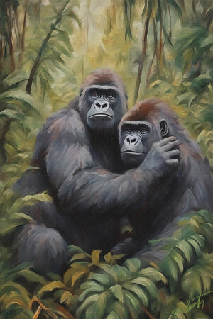 Gorilla Mist Acrylic 20x30 by Sam Schwartz