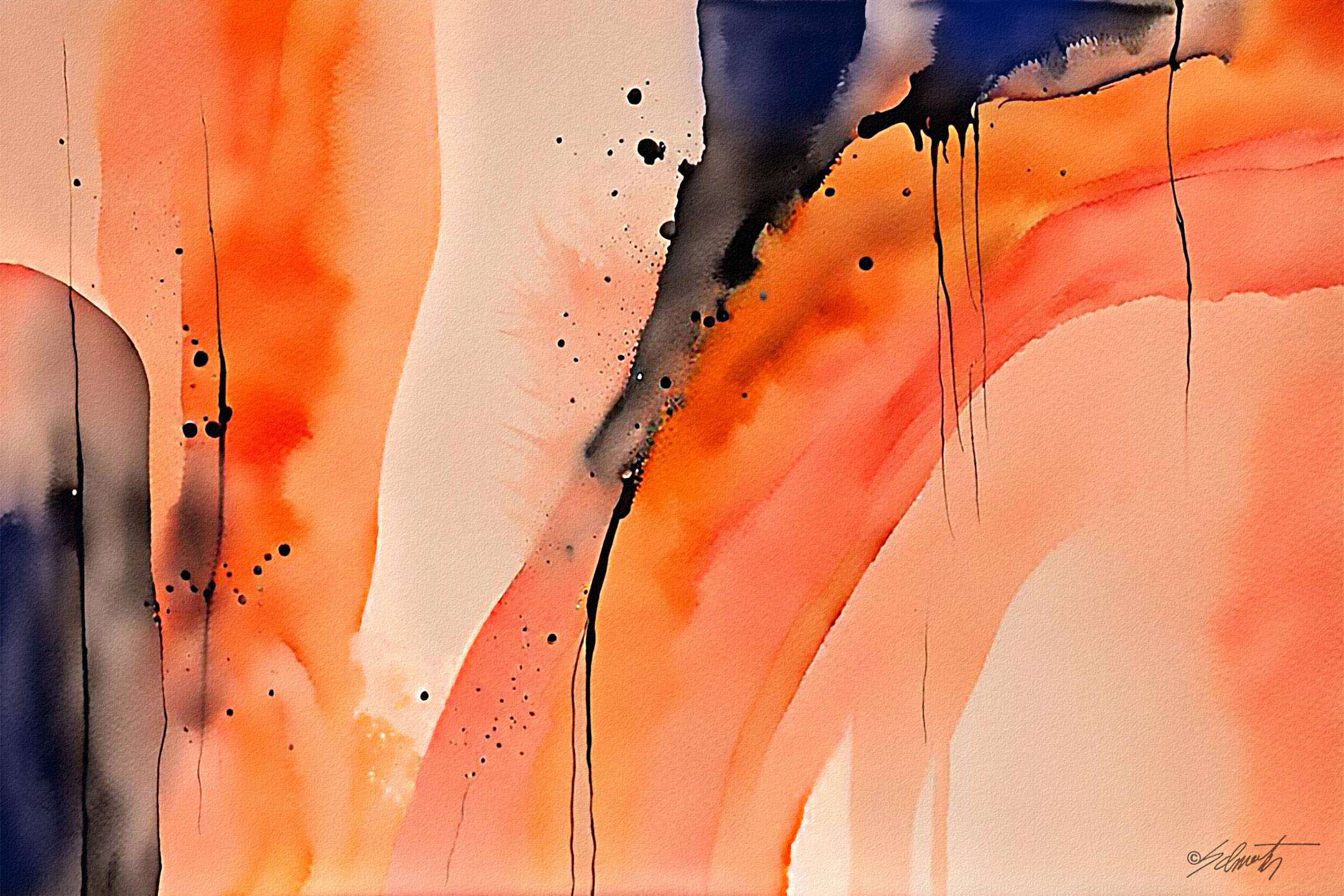 Holloween Memory Watercolor 30x20 by Sam Schwartz