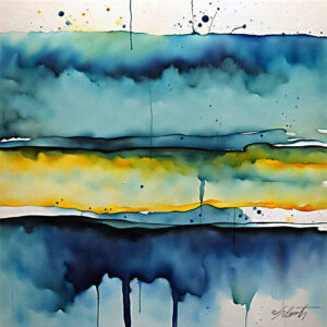 Layers Watercolor 24x24 by Sam Schwartz