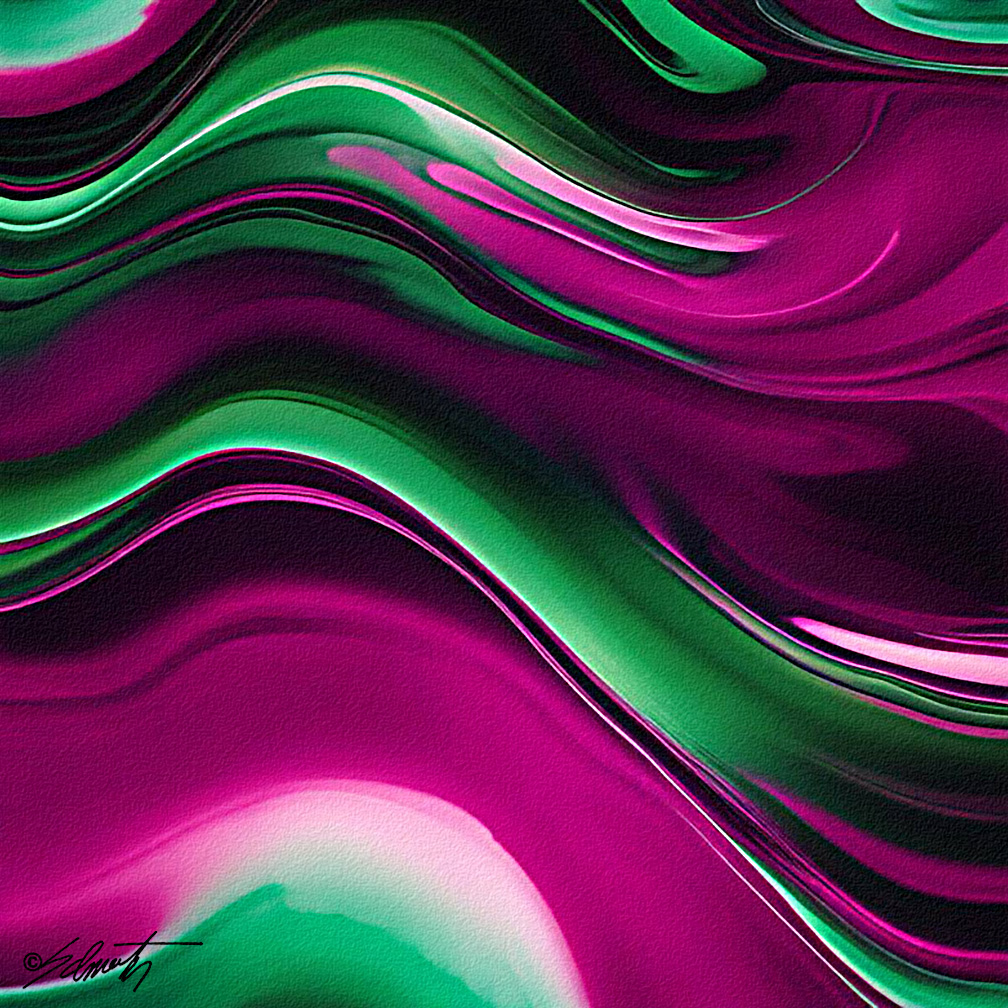 Magenta Swirl Watercolor 24x24 by Sam Schwartz