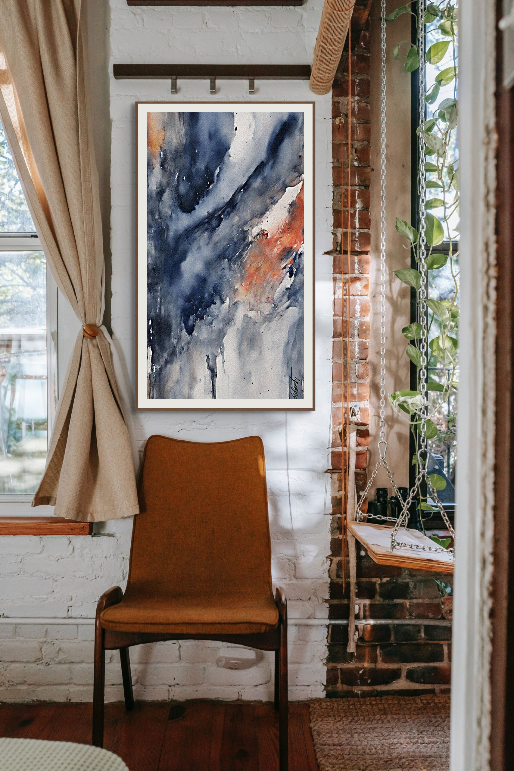 Melting Watercolor 20x30 by Sam Schwartz room