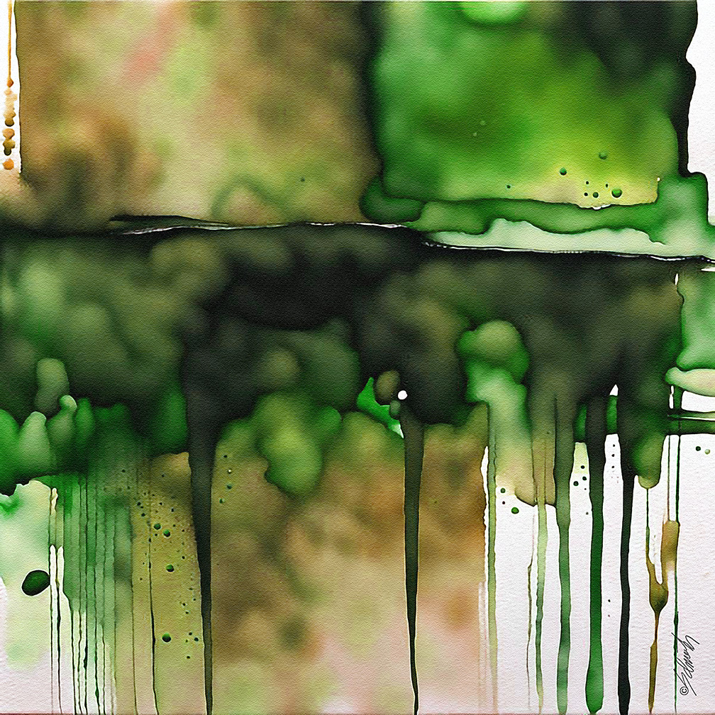 Merky Watercolor 24x24 by Sam Schwartz