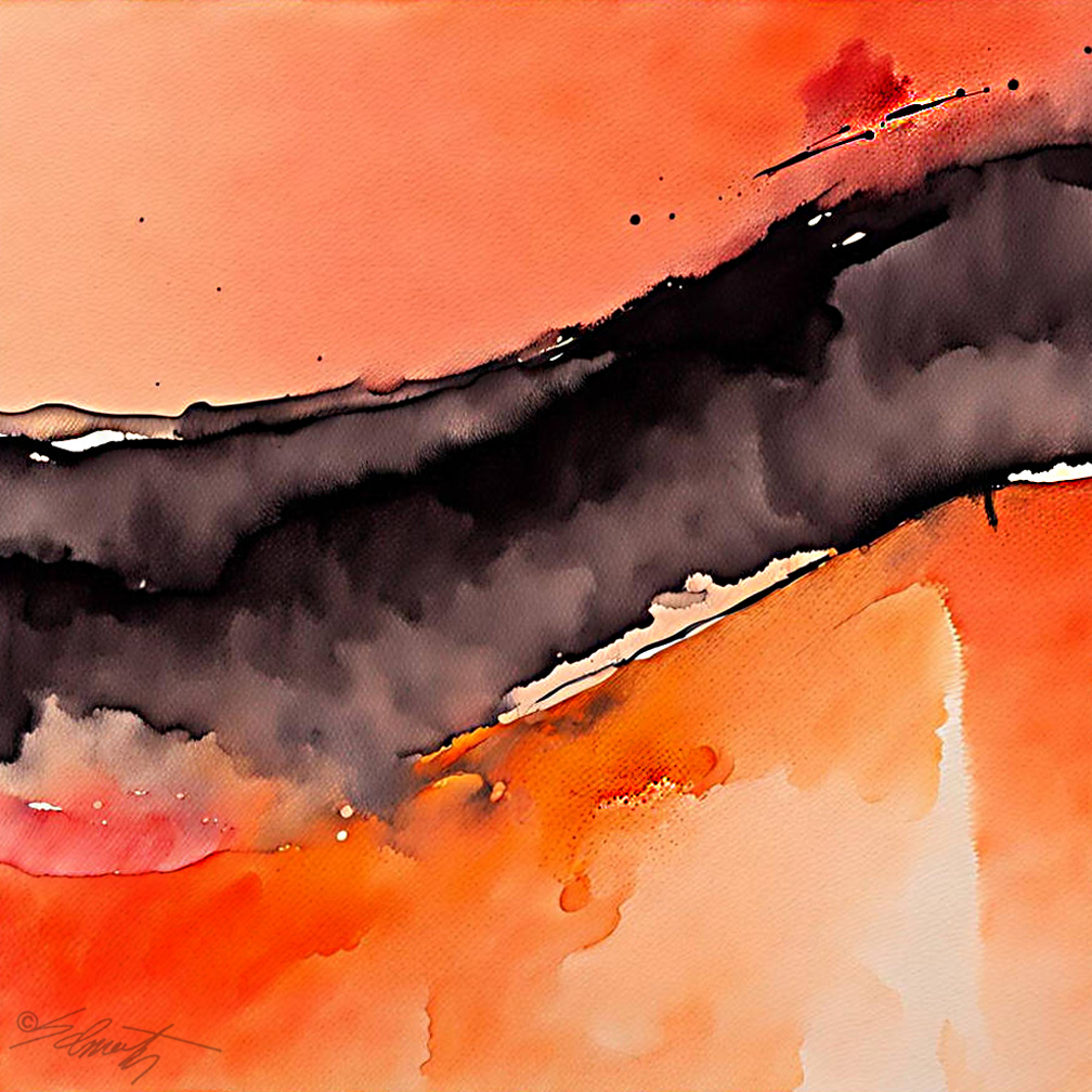 No Excuses Watercolor 24x24 by Sam Schwartz