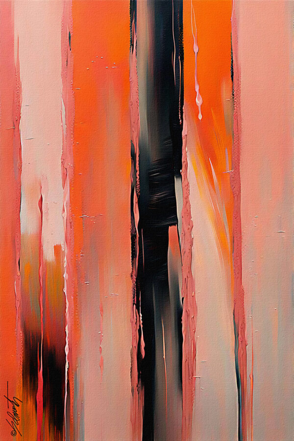 Orange Crack Acrylic 20x30 by Sam Schwartz