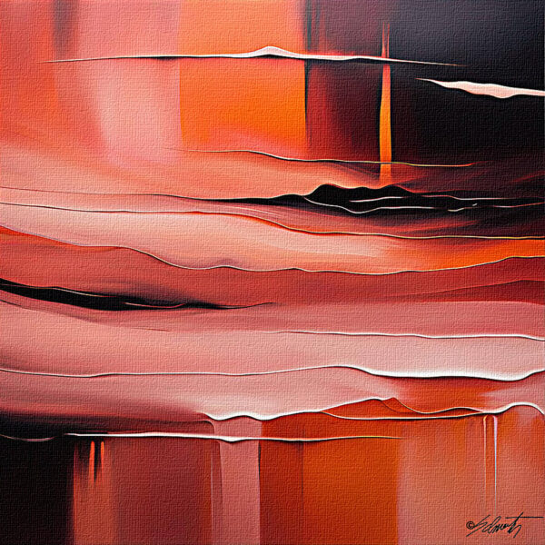 Orange Riddic Acrylic 24x24 by Sam Schwartz