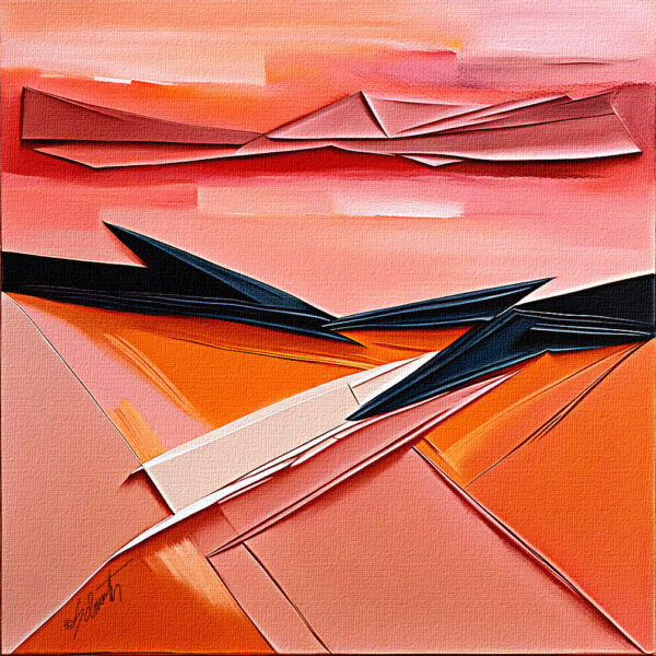 Origami OJ Acrylic 24x24 by Sam Schwartz