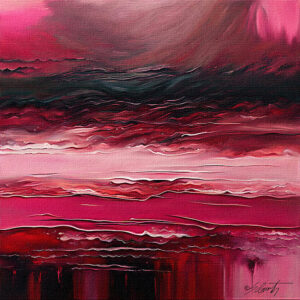 Pink Storm Acrylic 24x24 by Sam Schwartz