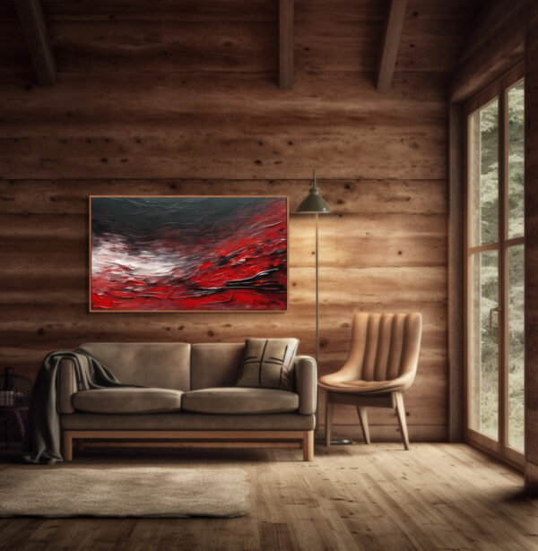 Red Frosting Acrylic 30x20 by Sam Schwartz room