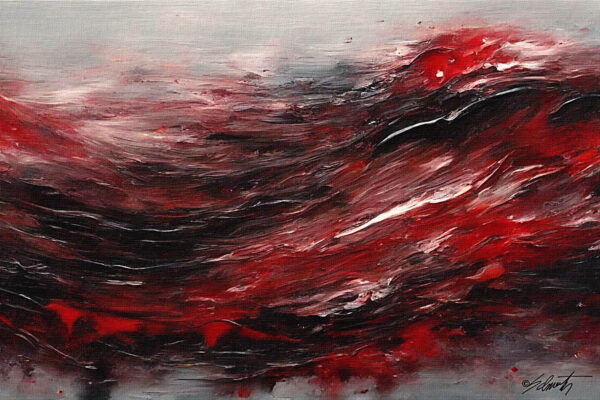 Red Wave Acrylic 30x20 by Sam Schwartz