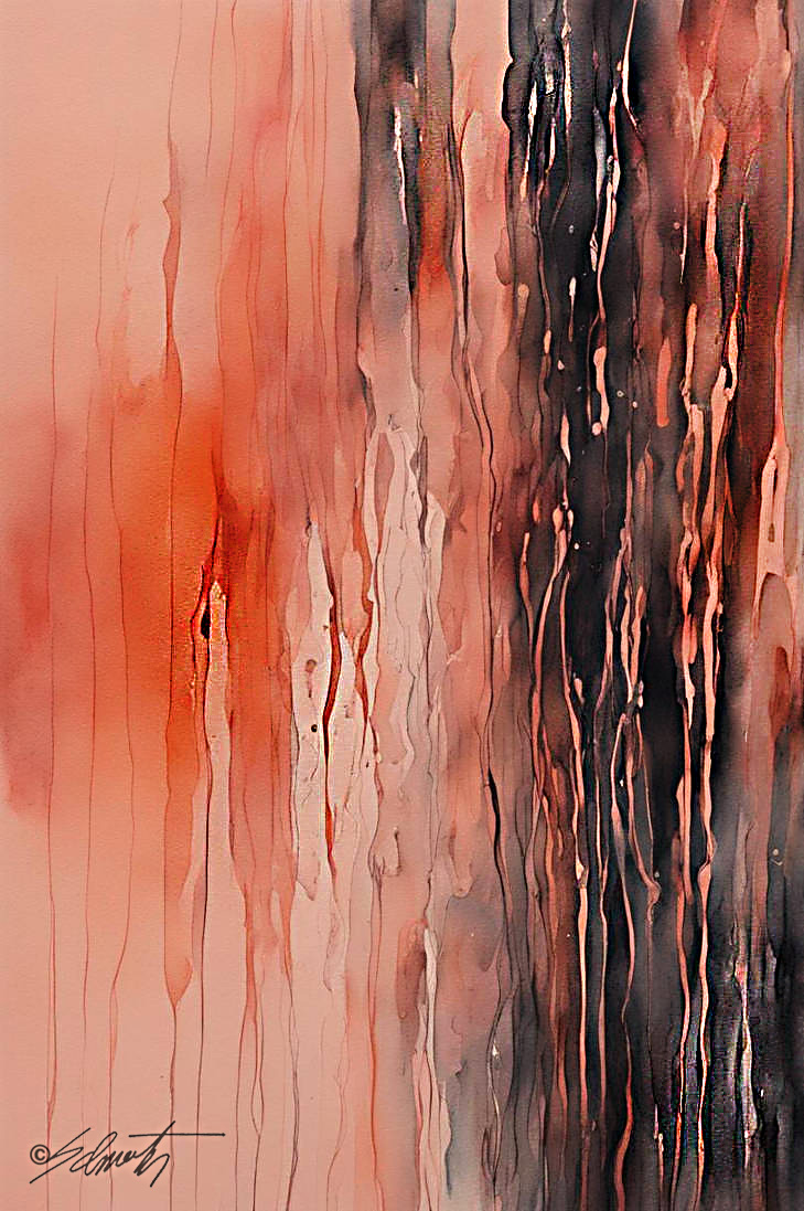 Shower Door Watercolor 20x30 By Sam Schwartz