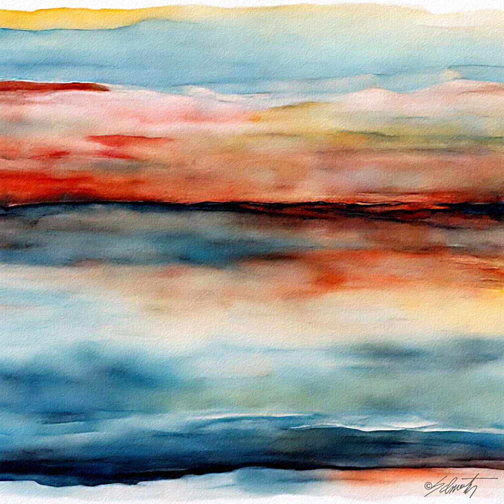 Smooth Watercolor 24x24 by Sam Schwartz