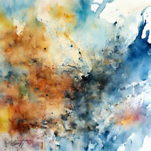 Splash Watercolor 24x24 by Sam Schwartz