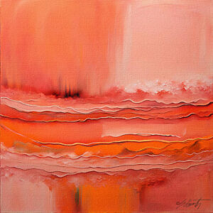 Tangerine Tide Acrylic 24x24 by Sam Schwartz