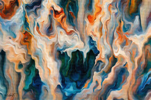 Wax Cave Acrylic 30x20 by Sam Schwartz