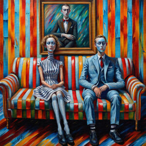 Surreal Date 30x30 Acylic by Sam Schwartz