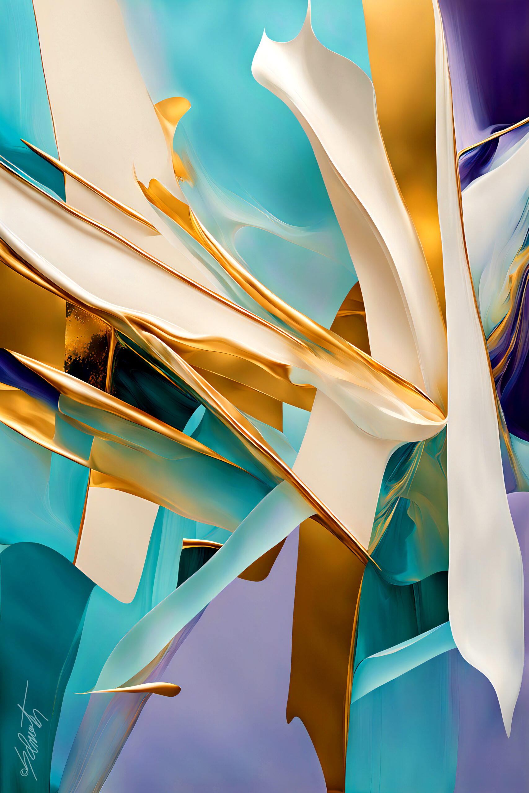 an oil painting of an dynamic angled abstract pai by drsammy052301 dky24zt